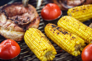 close up of grilling food